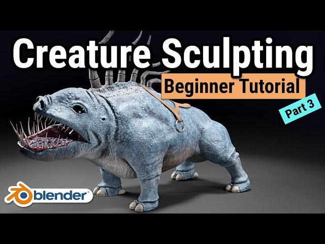 Blender Tutorial for Beginners - Use References for Creature Sculpting - Part 3
