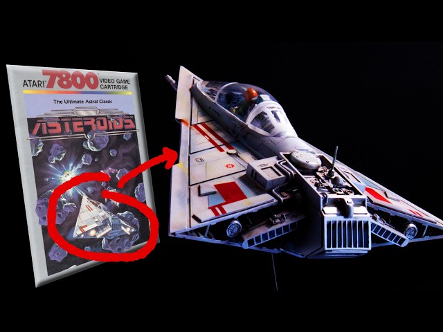 I Kitbashed the ship from the cover of ASTEROIDS
