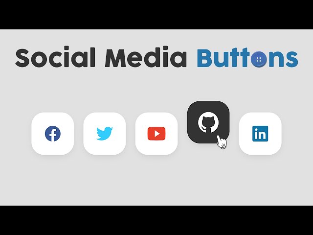 Social Media Icons - How to Design Social Media Buttons with Hover Offects [Pure CSS]