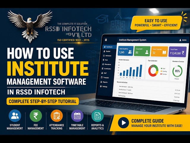 How to Use RSSD Infotech Institute Management Software | Complete Tutorial 2026 | Fee Management