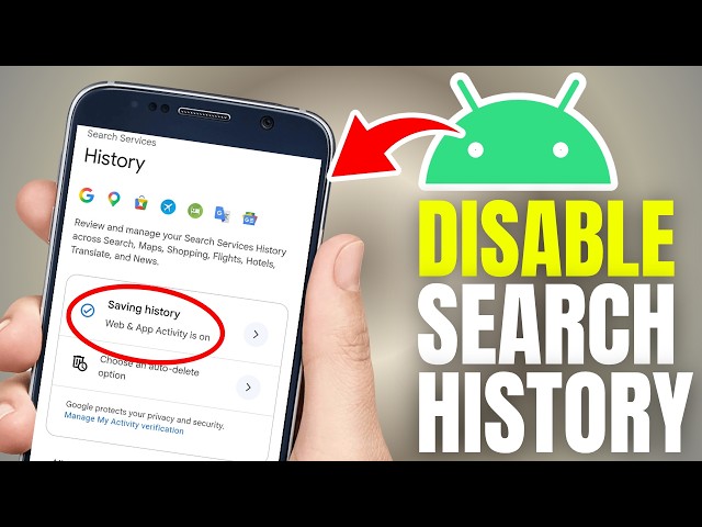 How To Turn Off Google Search History On Android Phone - Tutorial