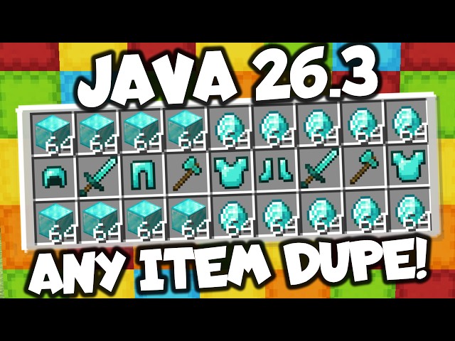 Minecraft Java 26.3 Multiplayer Any Item Dupe Glitch! (Working)
