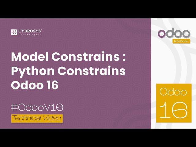 Model Constrains: Python Constrains in Odoo 16 | @api.constrains | Odoo 16 Development Tutorial
