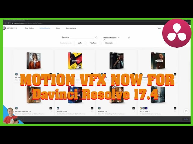 Motion Graphics packs from MotionVFX Now In Davinci Resolve 17