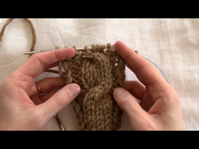 2/2 RC & LC Cable Stitches: Right Cross and Left Cross without a cable needle knitting tutorial