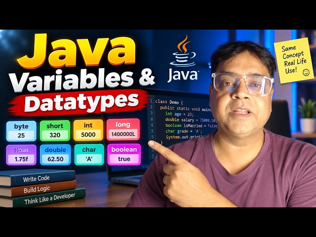 15. Java నేర్చుకోవడం మొదలుపెట్టారా? Variables & Datatypes తో స్టార్ట్ చేయండి!