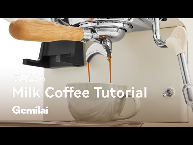 Ele One G3828A Espresso Machine｜Milk Coffee Tutorial｜Gemilai
