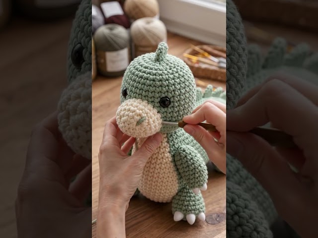 Crochet Dragon Pattern PDF | Enchanted Botanical Vine Dragon Hanging Ornament