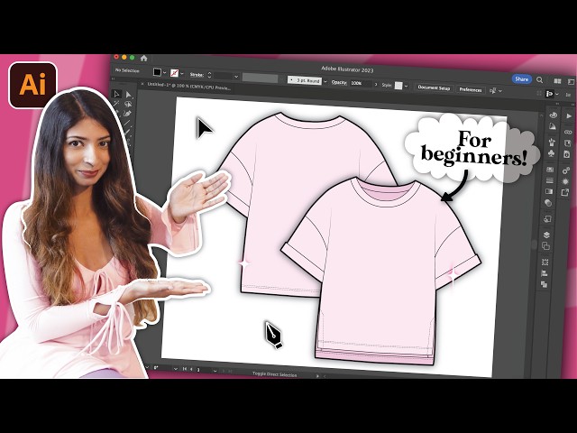 You NEED to know how to draw this t-shirt, as a fashion designer | Adobe Illustrator tutorial