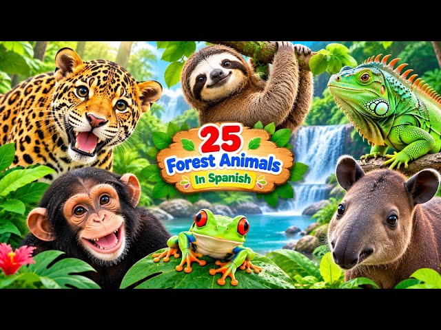 Learn Forest Animals In Spanish | Learn Spanish for kids | Spanish for Babies | Oriana Learning