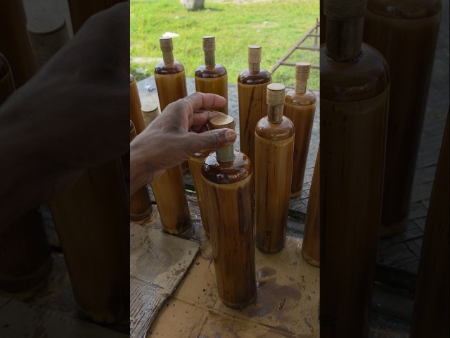 UNIQUE Bamboo Water Bottle Manufacturing Complete Process #shorts