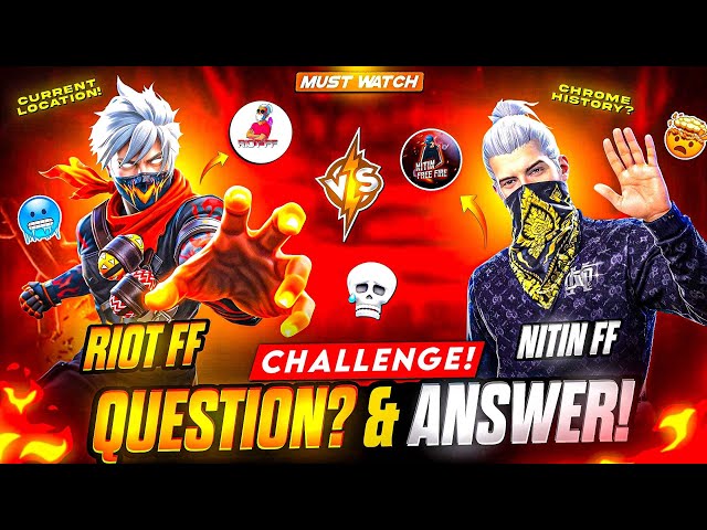 RIOT FF vs NITIN FF | Ye Kya Puch Liyaπ?