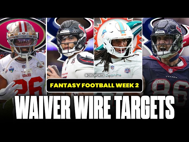 2026 Fantasy Football Advice: Top Week 2 Waiver Wire Targets at each major position 👀