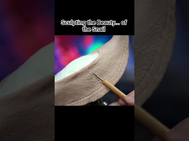 Sculpting snail skin for my video The Snailen! See what it looks like completeded on Clayformations!