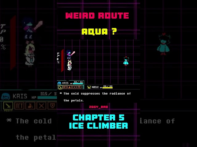 DELTARUNE CHAPTER 5B ICE CLIMB AQUA FIGHT WEIRD ROUTE #undertale #deltarune #art #music #animation