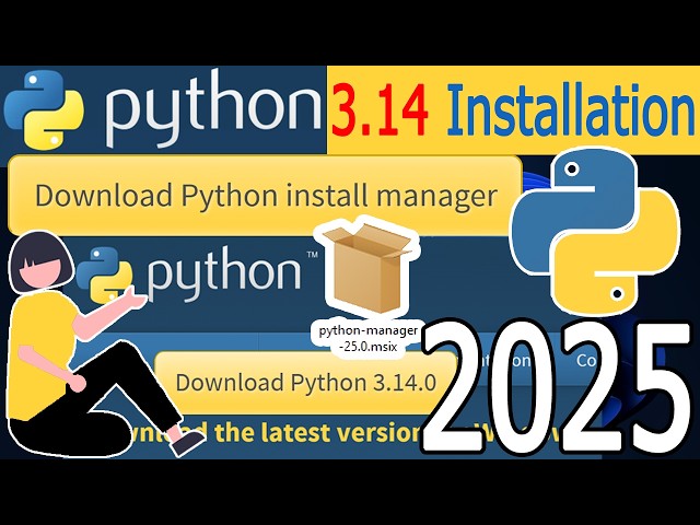 How to Install Python 3.14 using Python Install Manager on Windows 11 [2025 Update] Python Programs