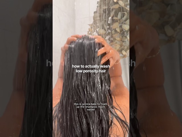 How To Actually Wash Low Porosity Hair 🚿🪞🧖🏽‍♀️🎀
