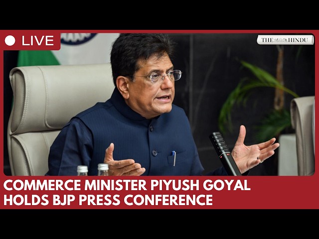 Commerce Minister Piyush Goyal holds BJP press conference amid Delhi protests