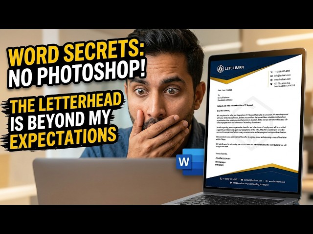 Design a Company Letterhead in MS Word — No Photoshop Needed! (Full Tutorial) #letterhead #msword