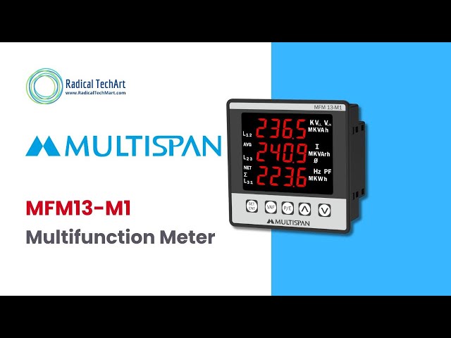 Multispan MFM13 M1 Multi-Function Meter | Volts, Amps, kW, PF, kWh