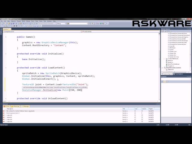 2. How to set up skeletons in RSK for Kinect