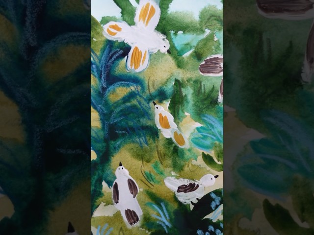 Summer birds🕊️🌿☀️✨#birdsdrawing #sketch