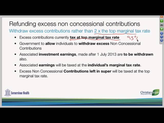 07 Refunding of Non Concessional Contribution