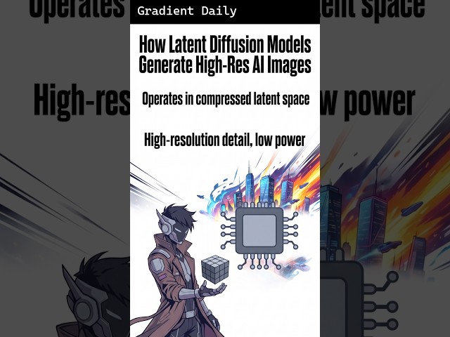 How Latent Diffusion Models Generate High-Res AI Images — in 60 seconds #Shorts