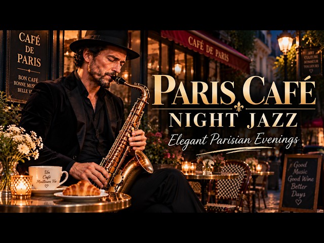Paris Café Night Jazz | Elegant Parisian Café Music for a Beautiful Evening