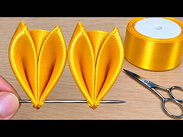 DIY Ribbon Flower 🌸Beautiful DIY Tutorial for Beginners/Easy DIY Craft Tutorial