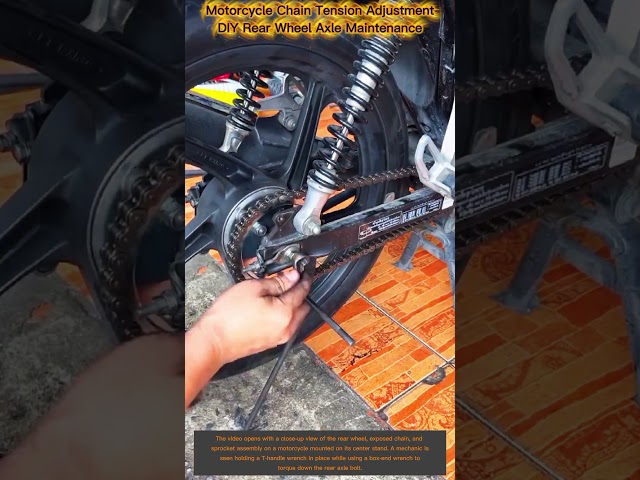 How to Adjust Motorcycle Chain Tension | Easy DIY Rear Wheel Alignment