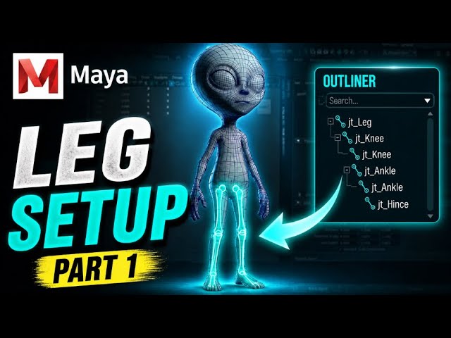 Maya Rigging Tutorial: Leg Setup [RIGGING Part 1]