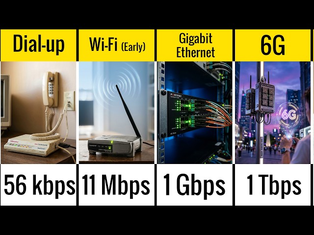 Computer Networks by Speed: 56 kbps to 100 Tbps