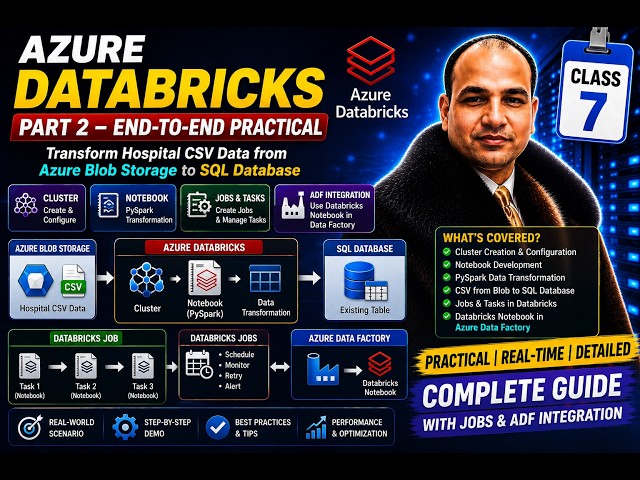 Azure Databricks Part 2 | Jobs, Tasks & ADF Integration | Class 7