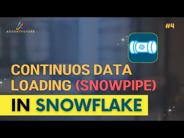 Continuous Data Loading (SNOWPIPE) in SNOWFLAKE | AccentFuture