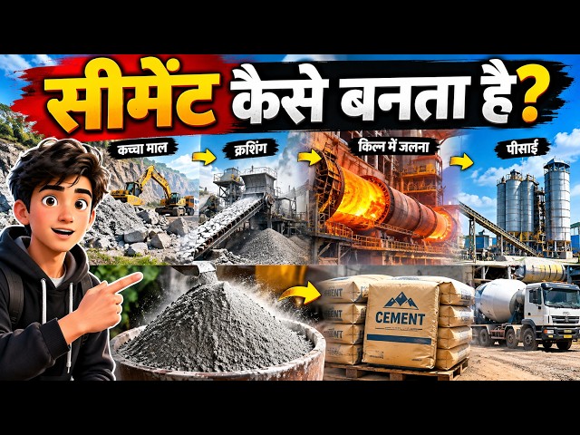 सीमेंट कैसे बनता है? 😱 | Cement Factory के अंदर का पूरा सच | How Cement Is Made ?