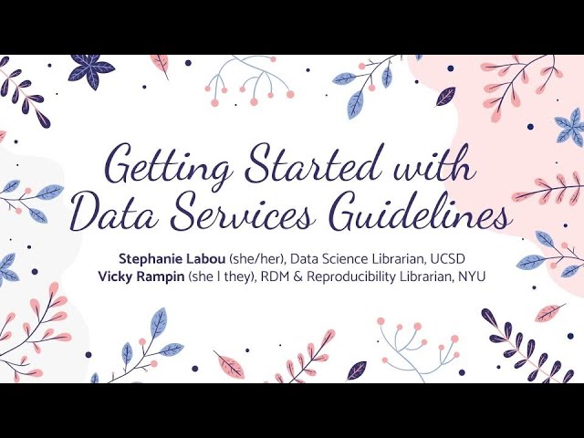 Getting Started with Data Services Guidelines