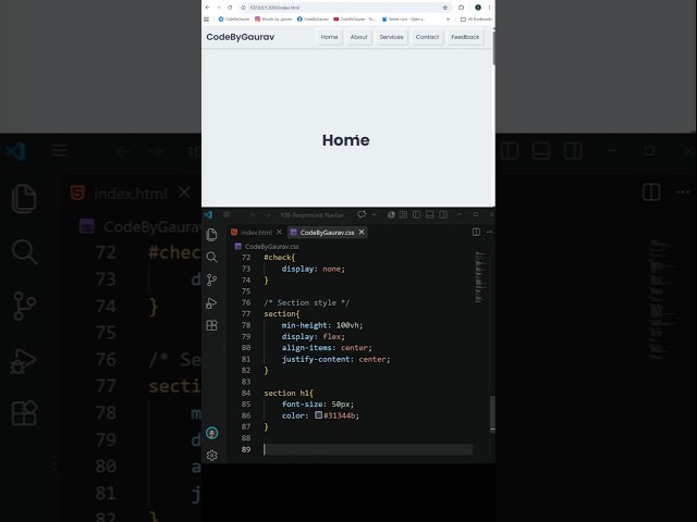 Build a Responsive Navbar with HTML & CSS 🚀