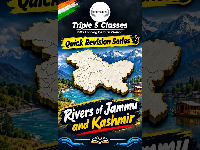 Rivers of Jammu & Kashmir and its Origin  | Quick Revision Series | J&K Geography |