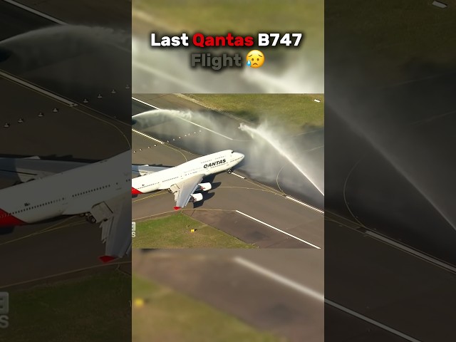 Last Qantas B747 Flight 😥 #shorts #aviation #airplane #lastflight #boeing #b747 #qantas #edit #fyp