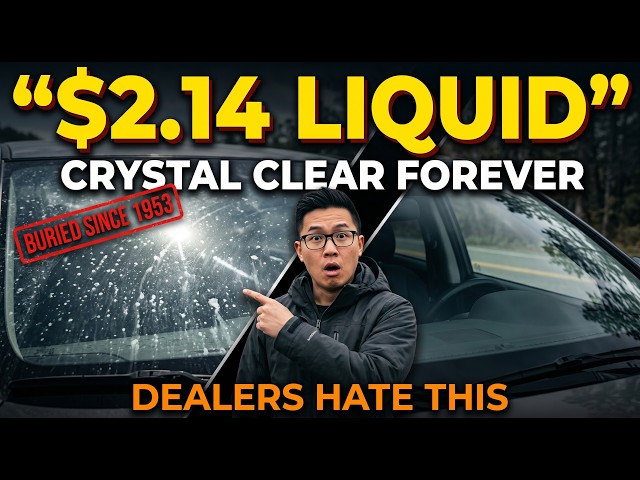 $2.14 Liquid ELIMINATES Windshield Water Spots FOREVER. CRYSTAL CLEAR.