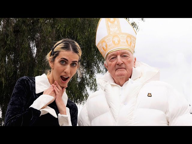 we got the pope to wear our puffer
