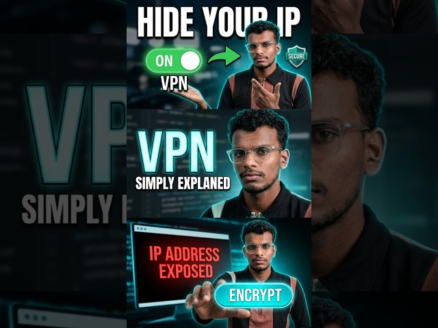 VPN Explained Simply |Protect Your Privacy Online #coding  #technology #cybersecurity #techexplained