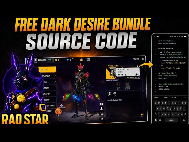 How To Get Dark Desire Bundle Free Using Python [Termux-setup] 💯  @RaoStarrr #freefire 