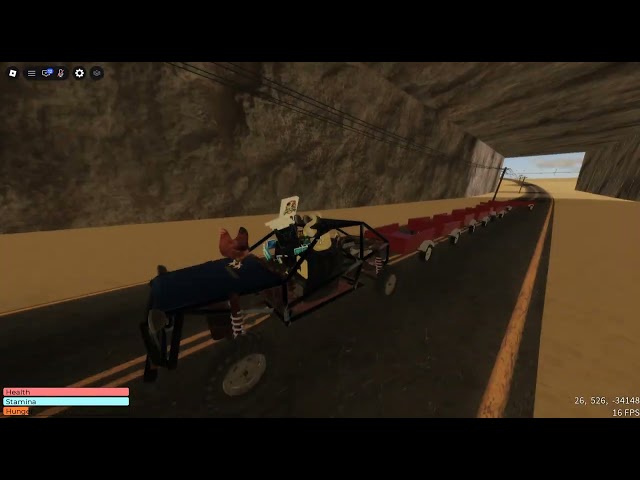 Car with a lot of trailers