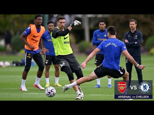 FULL CHELSEA TRAINING AHEAD OF ARSENAL CLASH! 😱 MARTINEZ & NEW SIGNINGS STUN XABI ALONSO AT COBHAM!