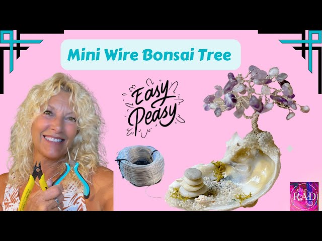 How to make a Mini Wire Tree, with gemstones, Very Easy DIY
