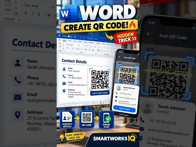 Microsoft Word QR Code Trick You Need to Know 👀 #shorts