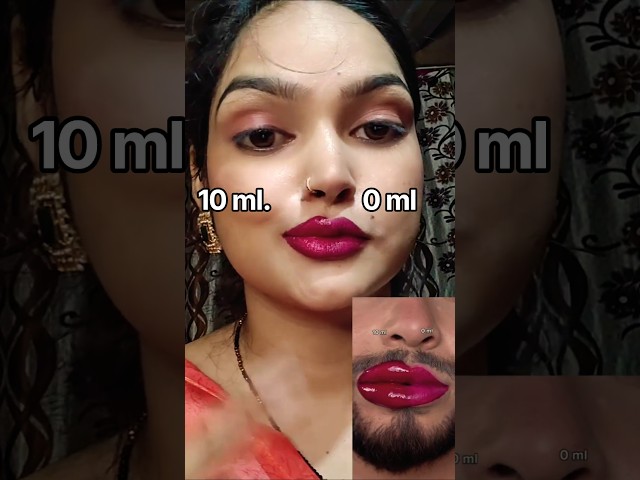 0ml OR 10ml fuller Lips👄Tutorial😍#fullerlips #tutorial #shortvideo #youtubeshorts #virallipstick