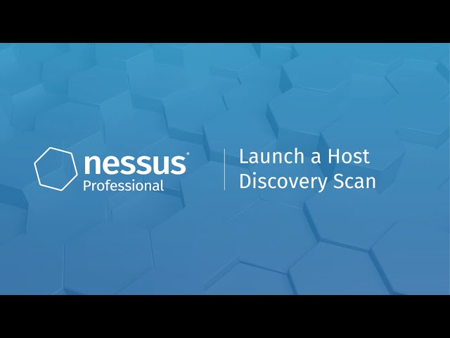 Launch a Host Discovery Scan in Nessus Professional